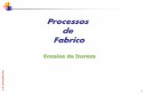 Processos de Fabricohome.utad.pt/~naera/Aula de 9_10.pdf · 13 Processos de Fabrico ima Ensaios de Dureza Dureza Rockwell (Hardness Rockwell ) Método introduzido por Rockwell em