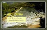 A ARTE GREGAfiles.jritta.webnode.pt/200000054-39b5a3ba96/A Cultura da Ágora... · O início da história do teatro ocidental situa-se na Grécia no séc. V a.C. ... continuadas mais