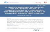 O NACIONALISMO AFRICANO NO CAMINHO PARA …pascal.iseg.utl.pt/~cesa/files/Doc_trabalho/WP119.pdf · Nazi), os autoritarismos conservadores (e. g. Espanha de Franco) ... periódicas