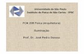 Prof. Dr. JoséPedro Donoso - Home Page - Portal IFSCdonoso/fisica_arquitetura/15_iluminacao.pdf · 2 -Um spotlight concentra toda a luz de uma lâmpada de 100 cd num círculo de