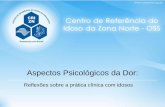 Aspectos Psicológicos da Dorcrinorte.6te.net/psico/palestras/Aspectos_Psicologicos_da_Dor.pdf · • Winnicott, D. W. Natureza Humana. Rio de Janeiro,Ed. Imago, 1990. • Winnicott,