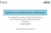 Aditivos para Melhoria de Peletização - cbna.com.brcbna.com.br/arquivos/Palestra-5---Andrea-Maria-Silvestrim.pdf · “ Mediante cifras tão significativas, ... Exemplo: QUAL É