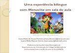 UMA EXPERIÊNCIA BILÍNGUE COM MANUELITA … · Título da atividade: Manuelita, la tortuga Manuelita, the turtle Duração: 6 aulas de 1h15min Línguas estrangeiras: espanhol e inglês