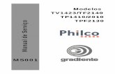 Modelos TV1423/TF2140 TP1410/2010 TPF2130Manual de … · Elaboramos para os Senhores técnicos da rede autorizada Gradiente/Philco este manual da linha de TVC ... vai para o modo