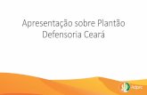 Apresentação sobre Plantão Defensoria Ceará · da população e do defensor precisa que o gestor compreenda a importância do acesso à justiça nos finais de semana para o mais