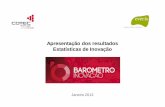 Apresentação dos resultados Estatísticas de Inovação · Índice Actualização das Estatísticas Inovação_Janeiro 2013 COTEC Portugal | everis 1. O Modelo de Indicadores de