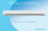 Manual de Instalação, Operação e Manutenção · ML - Split Hi-Wall Midea 42 - Evaporadora Revisão do Projeto Dígito 6 Tipo do Sistema Capacidade kW (BTU/h) C - Somente Frio