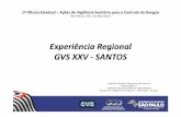 Experiência Regional GVS XXV --SANTOS - Experiência Regional GVS XXV... · Experiência Regional GVS XXV --SANTOS 1ª Oficina Estadual –Ações de Vigilância Sanitária para
