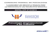 PSICOLOGIA ORGANIZACIONAL E DO TRABALHO · CONCURSO DE PROVAS E TÍTULOS – CONSELHO FEDERAL DE PSICOLOGIA Especialidade: Psicologia Organizacional e do Trabalho (08‐M)