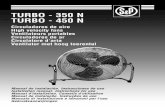 TURBO 350 450N 1431199cl.thinkandoo.com/docs/manual/turbo_350_450n_1431199_fid2451.pdf · TURBO - 350 N TURBO - 450 N Circuladores de aire High velocity fans Ventilateurs portables