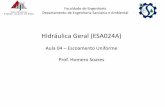 Hidráulica Geral (ESA024A) - ufjf.brtulo... · (Max Eficiência = MAIOR Q com MENOR P) •Otimização da seção transversal no transporte da vazão de projeto 2 1 3 2 3 5. . 1