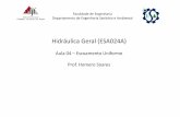 Hidráulica Geral (ESA024A) - ufjf.br€¦ · (Max Eficiência = MAIOR Q com MENOR P) • Otimização da seção transversal no transporte da vazão de projeto 2 1 3 2 3 5.. 1 I