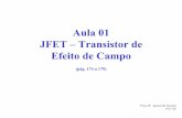 Aula 01 JFET – Transistor de Efeito de Campoelo2eng/Aula_01.pdf · Slide 6 • Admitindo uma resistência uniforme do canal N, a variação dos potenciais reversos podem ser observados