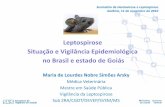 Leptospirose Situação e Vigilância Epidemiológica no ... · Leptospirose Situação e Vigilância Epidemiológica no Brasil e estado de Goiás Seminário de Hantavirose e Leptospirose
