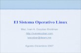 El Sistema Operativo Linux - ivanescobar.com 1.pdf · Arquitectura UNIX. Elementos de Linux LINUX ... El término se reﬁere al software de sistema ... propias versiones de Linux,
