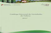 Catálogo Nacional de Variedades de Videira 2017 · Direção-Geral de Alimentação e Veterinária Catálogo Nacional de Variedades de Videira- 2017 Direção de Serviços de Sanidade