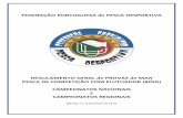 FEDERAÇÃO PORTUGUESA de PESCA DESPORTIVA Areas/Mar... · complementado pelo Regulamento Administrativo para a Competição e pelo mapa regulador dos locais de ... não poderão