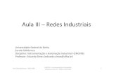 Aula III –Redes Industriais - dee.eng.ufba.br III - Redes Industriais.pdf · Introdução • As redes de comunicação por sinais elétricos foram introduzidas em ambientes industriais