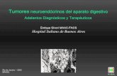 Tumores neuroendócrinos del aparato digestivo · Tumores neuroendócrinos del aparato digestivo Adelantos Diagnósticos y Terapéuticos Enrique Sívori MAAC-FACS ... 18% a 4 años