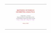 Matrizes Vetores e Geometria Analítica - …dcm.ffclrp.usp.br/~jair/listas/GEOM.ANAL.pdf · Matrizes Vetores e Geometria Anal´ıtica Marc¸o 2006. Prefacio´ xi Cap´ıtulo 1 Sec¸oes˜
