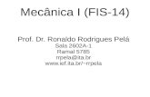 Prof. Dr. Ronaldo Rodrigues Pelá - Divisão de Ciências ...rrpela/downloads/fis14/FIS14-2013-aula11.pdf · com formato de arco parabólico 1,00 m 1,00 m. 3.3 – A Equação do