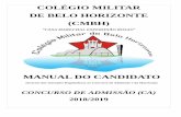 COLÉGIO MILITAR DE BELO HORIZONTE (CMBH) · As raízes históricas do Colégio remontam a 1912, quando foi criado o seu precursor - o Colégio Militar de Barbacena - extinto em 1925.