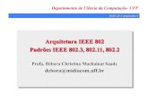 Arquitetura IEEE 802 Padrões IEEE 802.3, 802.11, 802 · – Token Bus (802.4) – DQDB ... bittime - tempo para transmitir 1 bit ... interpretado como tipo do protocolo (quadro ethernet)