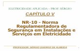 ELETRICIDADE APLICADA PROF. SÉRGIO … · Prontuário Diagramas unifilares atualizados das instalações elétricas. Procedimentos de segurança relacionados com a NR-10 (ou a esta