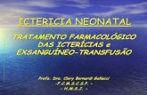 ICTERICIA NEONATAL - Prefeitura de São Paulo — … · F.C.M.S.C.S.P. –-H.M.S.J. - ... – A bilirrubina e seqüestrada pelo Agar formando-se complexo eliminado pelo intestino