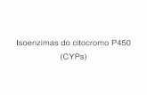 Isoenzimas do citocromo P450 (CYPs) - cefarma.com.br€¦ · vegetais Biotransformação ... Presentes em animais, plantas, leveduras e bactérias ... -Seleção de toxinas vegetais