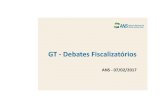 GT -Debates Fiscalizatórios - ans.gov.br · Operadora 3 644.258 376 2372% Operadora 4 580.046 361 2475% 9295 1196 828 376 361 0 1000 2000 3000 4000 5000 6000 7000 8000 9000 10000