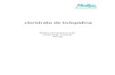 cloridrato de ticlopidina - onofre.com.br · Anticoagulantes orais Aumento do risco hemorrágico pela combinação da ação anticoagulante com a atividade antiplaquetária da ticlopidina.