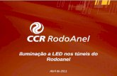 Iluminação a LED nos túneis do Rodoanel - Prefeitura · 1. Iluminação 2. Utilização do LED no Grupo CCR 3. Estudo de Caso: Túneis do RodoAnel Oeste 4. Viabilização Econômica