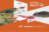 catálogo de productos 2017-18 - Impex Europa · PERÍODO DE EMPLEO E F M A M J J A S O N D ratiBrOM 2 Cereales Cebo raticida, preparado con mezclas de cereales enteros, con el fin