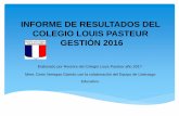 INFORME DE RESULTADOS DEL COLEGIO LOUIS …colegiolp.com/clp/documentos/INFORMEDERESULTADOSCLP2016.pdf · INFORME DE RESULTADOS DEL COLEGIO LOUIS PASTEUR GESTIÓN 2016 Elaborado por