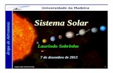 Sistema Solar - Universidade da Madeira · Planeta que está mais próximo do Sol ... Imagem da superfície de Marte obtida pelo rover da sonda ... evans/pub/A31/Lecture12-Venus ...