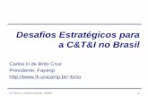 Desafios Estratégicos para a C&T&I no Brasilbrito/artigos/desafios-estrat-19092001-h.pdf · C.H. Brito Cuz; desafios-estrat.ppt ; 2/5/2002 3 Eleição de prioridades • Empresa