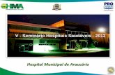 V - Seminário Hospitais Saudáveis - 2012 - Danilo Oliveira da Silva.pdf · Otorrinolaringologia Anestesiologia Urologia Gestação de Alto Risco Oftalmologia . Serviços de Apoio,