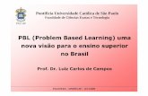 PBL (ProblemBasedLearning) uma nova visão para o … · • PLE/PBLE →→→→Project LedEducation/Project Based Learningin Engineering(UnitedKingdom) Aprendizagem Baseada em
