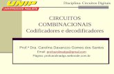 CIRCUITOS COMBINACIONAIS Codificadores e decodificadoreswalderson.com/2012-2/circdig/09.1.Codificador-Decodificador.pdf · Os decodificadores que ativam combinações na saída são