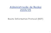Administração de Redes 2014/15 - FCUP - Departamento de ...rprior/1415/AR/slides/03 - RIP.pdf · Problema com subnetting de comprimento variável: • B não anununcia 10.2.0.0
