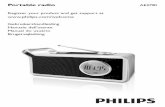 Portable radio 1 - download.p4c.philips.com filePortuguês Comandos/Alimentaçào de Corrente Parabéns pela sua compra e bem-vindo à Philips! Para beneficiar de todo o suporte que