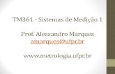 TM361 - Sistemas de Medição 1 Prof. Alessandro ... - … · Definição de Sistema de Medição ... A automação depende de instrumentos de medida para modificar as ... Sb A =