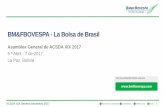 BM&FBOVESPA - La Bolsa de Brasil - edv.com.bo · ACSDA XIX General Assembly 2017 3 Mercado de capitales brasileño La seguridad y la integridad del mercado como prioridades Mercados