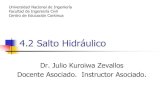 4.2 Salto Hidráulico - CEC-FIC-UNIcecfic.uni.edu.pe/archivos/hidraulica/4.2_Salto... · 2017-07-13 · se produce un salto hidráulico cuyas características dependen básicamente