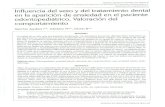 Influencia del sexo y del tratamiento dental en la ...scielo.isciii.es/pdf/odonto/v20n4/original4.pdf · Influencia del sexo y del tratamiento dental ... comportamiento que presenta