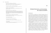 PRINCIPIOS DE LA ECOLOGIA DE POBLACIONES · Energetica del metabolismo y del movimiento McNab (1963): Pearson ... Capacidades sensoriales e inditios ambientales Griffin ... PRINCIPIOS