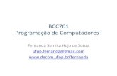 BCC701 Programaçãode& Computadores&I - DECOM … · Exemplos& • Algoritmo&para&levarum leão, uma&cabraeum pedaçode& gramadeum lado&para&outro&do&rio, usandoum bote( que&só&cabeo