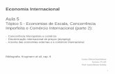 Economia Internacional Aula 5 Tópico 5 - Economias … · Economia Internacional Aula 5 Tópico 5 - Economias de Escala, Concorrência Imperfeita e Comércio Internacional (parte