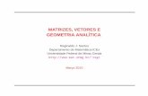 MATRIZES, VETORES E GEOMETRIA ANAL´ITICAdeleo/MA141/ld01a.pdf · Matrizes Vetores e Geometria Anal´ıtica Marc¸o 2010. Prefacio´ ix pacotes para calculos espec´ ´ıﬁcos. Um